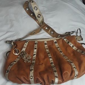 Womens Kathy Van Zeeland suede and leather  purse